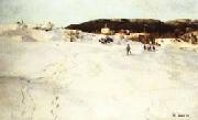 Frits Thaulow A Winter Day in Norway oil painting